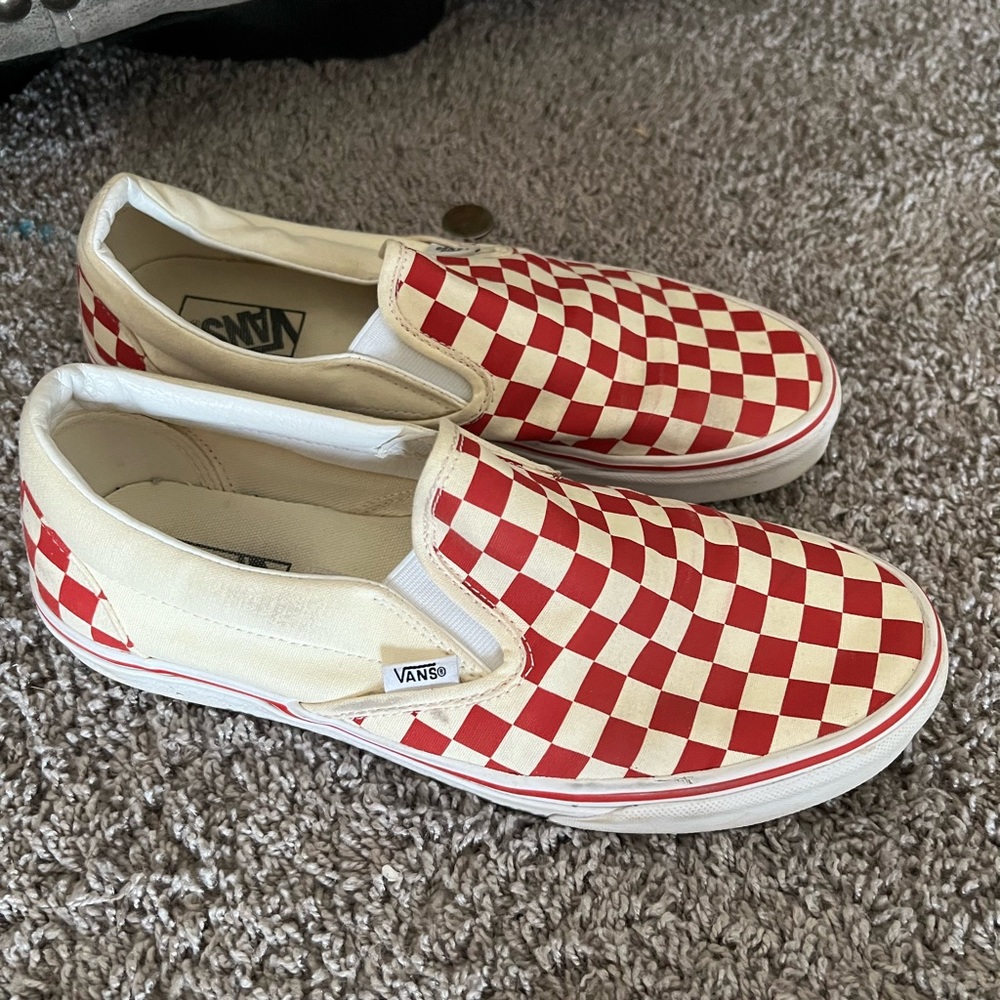 Red checkered vans
